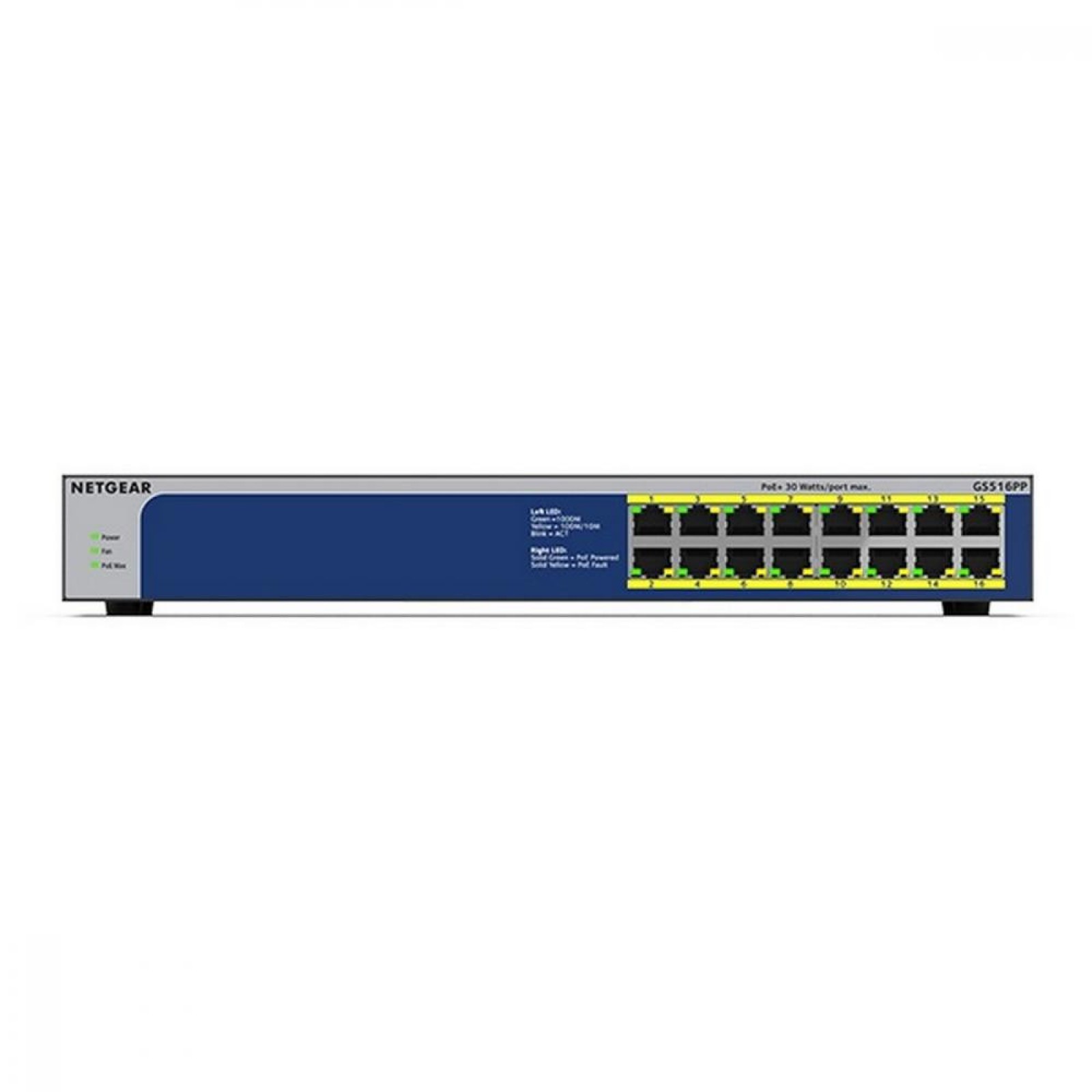 Комутатор мережевий Netgear GS516PP-100EUS