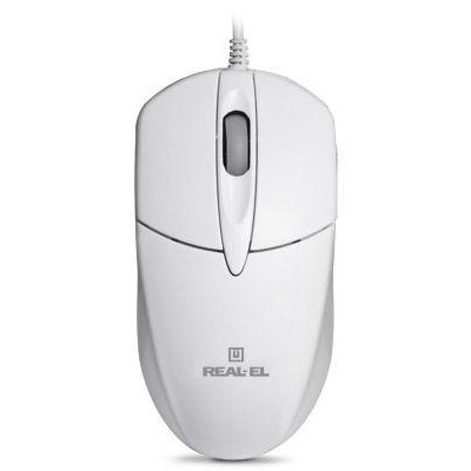 Мишка REAL-EL RM-211, USB, white