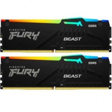 Модуль пам\'яті для комп\'ютера DDR5 16GB (2x8GB) 5600 MHz FURY Beast RGB Kingston Fury (ex.HyperX) (K