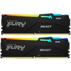 Модуль пам\'яті для комп\'ютера DDR5 16GB (2x8GB) 5200 MHz FURY Beast RGB Kingston Fury (ex.HyperX) (K