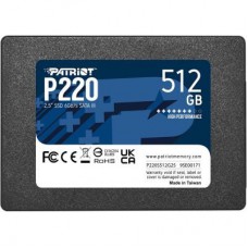 SSD диск PATRIOT P220 (2.5" SATA3, 512G, 550mb/s, 500mb/s, 3D TCL)