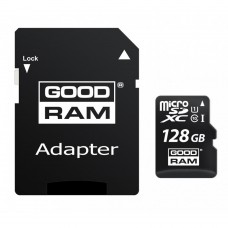 Карта памяти MicroSDXC 128GB UHS-I Class 10 Goodram + SD-adapter (M1AA-1280R12)