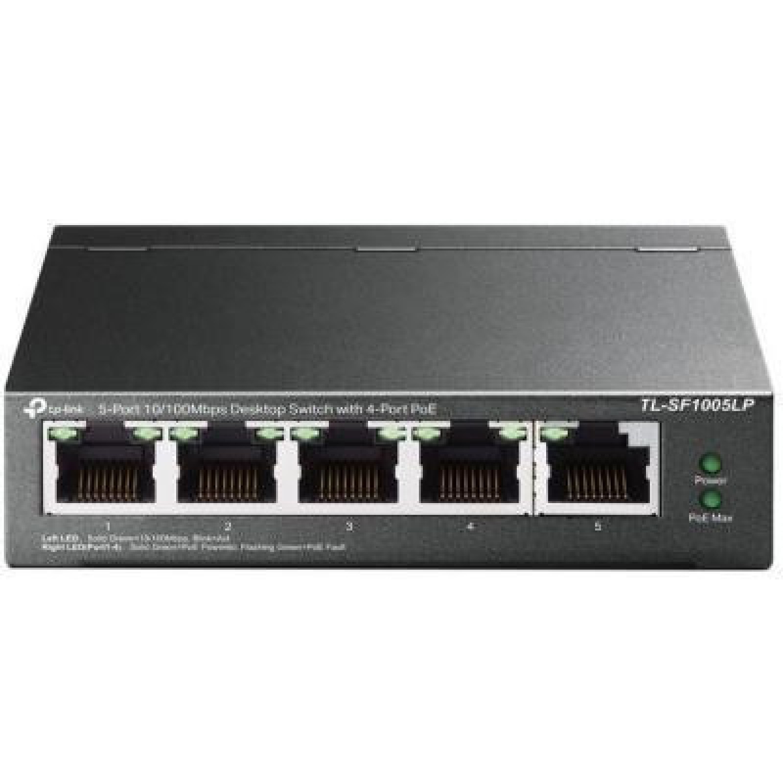 Комутатор TP-LINK TL-SF1005LP 5x1FE (4xPoE), 41Вт, Некерований
