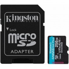 Карта памяти MicroSDXC  256GB UHS-I/U3 Class 10 Kingston Canvas Go! Plus R170/W90MB/s + SD-адаптер (