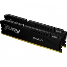 Модуль пам\'яті для комп\'ютера DDR5 64GB (2x32GB) 5200 MHz Beast Black Kingston Fury (ex.HyperX) (KF5