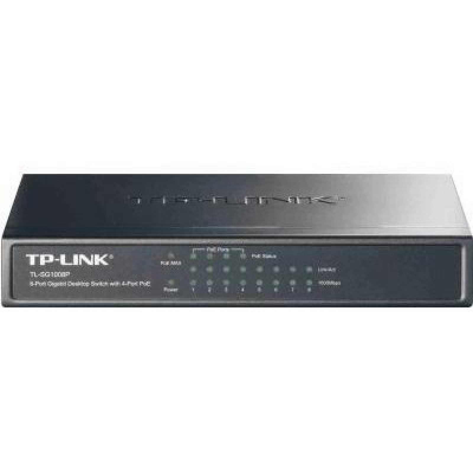 Коммутатор PoE 8 port 1000Mbit TP-Link TL-SG1008P (8x100/1000 Mb/s, PoE 65.2W, неуправляемый, метал)