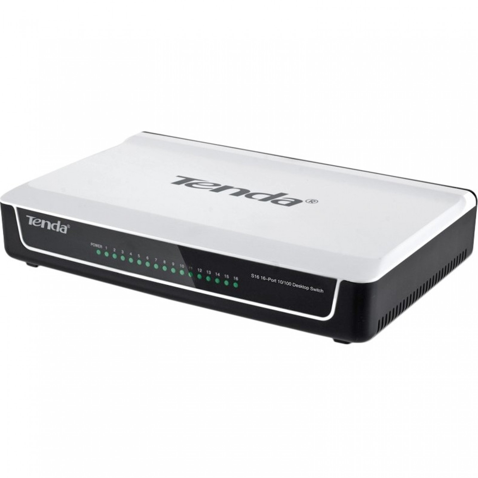 Коммутатор 16 port 100Mbit Tenda S16 (16x10/100 Mb/s, неуправляемый)