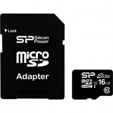 Карта пам\'яті Silicon Power 16Gb microSDHC UHS-I class 10 (SP016GBSTHBU1V10SP)