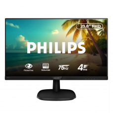 23.8" Монитор Philips 243V7QDSB, IPS, VGA, DVI-D, HDMI, чорний, 75гц, FHD