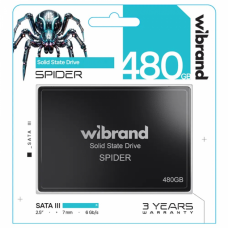 SSD диск Wibrand Spider ( 2.5", 480Gb, SATA3, 550/460 MB/s, 3D TLC) (WI2.5SSD/SP480GBST)