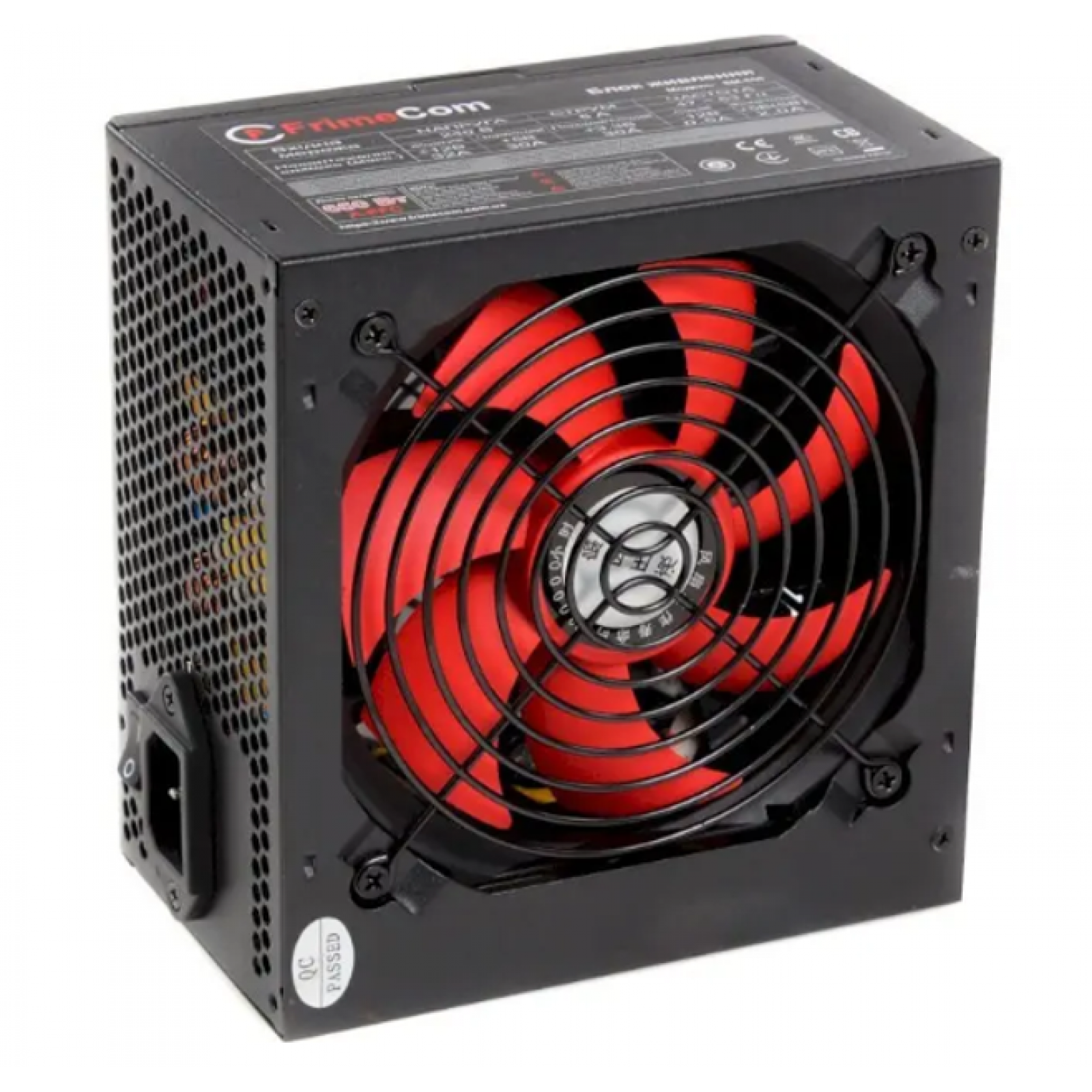 Блок питания FrimeCom SM650, 650W, 4xSATA, 2х(PCI-E 6+8pin), CPU 3*4pin, +12V 32А, A-PFC, W/O cable